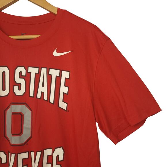 Ohio State Buckeyes Nike Men's Dri-Fit T-Shirt Size Large Red - Picture 7 of 14